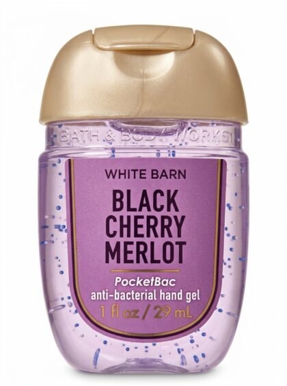 Gel Antibacterial para Manos de Bolsillo Bath & Body Works White Barn PocketBac Black Cherry Merlot - 29 ml (1 FL OZ)