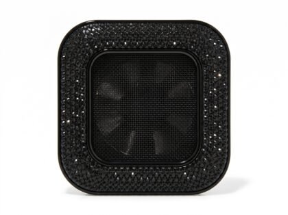 Porta Fragancia para Auto Bath & Body Works Scentportable - Cuadrado Negro con Pedrería Brillante