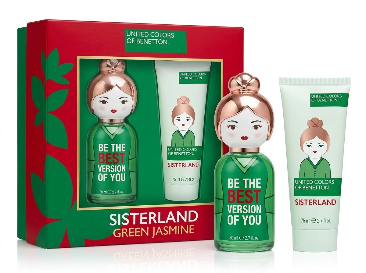 Set de Regalo Benetton Sisterland Green Jasmine - 2 Piezas para Mujer