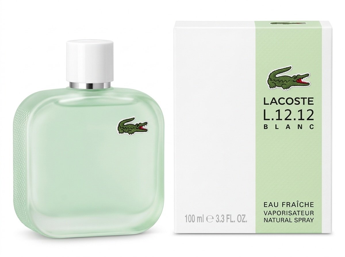 Perfume Lacoste L.12.12 Blanc Eau Fraîche - Eau de Toilette 100 ml (3.3 fl. oz.) para Hombre