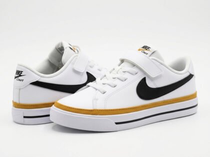 Tenis Nike Court Legacy (PSV) Infantil - Blanco/Negro (Talla 1Y / EUR 32)