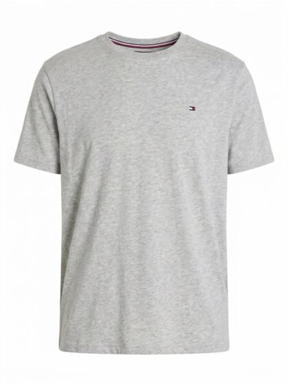 Franela Camiseta Tommy Hilfiger Cuello Redondo - Gris Claro Jaspeado (Heather Grey) - Talla XXL para Hombre