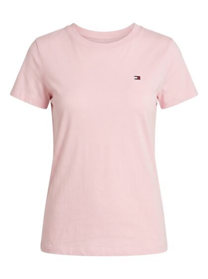 Franela Camiseta Tommy Hilfiger Cuello Redondo - Rosa Pastel (Pink) - Talla S para Mujer