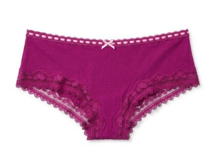 Panty Cachetero / Cheeky con Encaje y Cinta en Cintura Victoria's Secret - Fucsia Mora / Magenta (7TVL) - Talla M